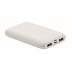   Powerbank 5000 mAh, USB-C, USB-A, 2410E23126, Everestus, 9.9 x 6.2 x 1.5 cm, Plastic, Alb