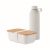 Set caserola si sticla termos, 900 ml, 2410E21923, Everestus, 22 x 23 x 7 cm, Otel, Alb