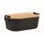 Caserola pranz 700 ml, 2502E14225, Everestus, ⌀18 x 10.5 x 7 cm, Polipropilena, Negru