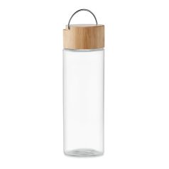   Sticla de apa sport, Everestus, 22FEB1346, 500 ml, Ø6x20.5 cm, Sticla, Bambus, Transparent