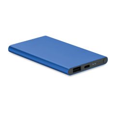   Powerbank, Everestus, 42FEB230581, 4000 mAh, 6.8x11x1 cm, Aluminiu, Albastru Royal