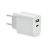 Adaptor USB cu 2 porturi, Everestus, 42FEB230698, 4.2x2.7x7.9 cm, Policarbonat, Alb