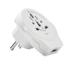   Adaptor World to Europe USB, Skross, 42FEB230703, 6.4x5.5x7.5 cm, Policarbonat, Alb