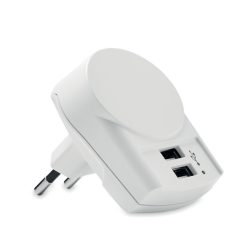   Adaptor USB Euro 2xA, Skross, 42FEB230700, 5x6x6 cm, Policarbonat, Alb