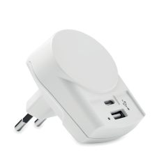   Adaptor USB Euro AC, Skross, 42FEB230699, 5x6x6 cm, Policarbonat, Alb