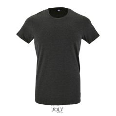 REGENT-F-MEN TSHIRT-150g, Cotton, Charcoal Melange, TWIN, M