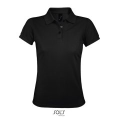   Tricou Polo, Sols, 21OCT0270, 56 x 40 x 22 cm, L, feminin, Poliester, Bumbac, Negru