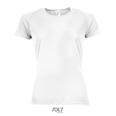 SPORTY-WOMEN TSHIRT- 140g, Polyester, white, TWIN, M