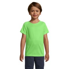   Tricou cu maneca scurta, la baza gatului, Sport, Copii, SOL'S, 2410E20862, Poliester, Verde neon, 3XL