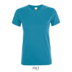 REGENT-WOMEN TSHIRT-150g, Cotton, Aqua, TWIN, XL