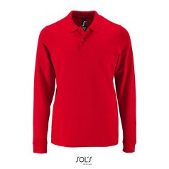   Tricou Polo, Barbati, maneca lunga, SOL'S, 2401E10208, Bumbac, Rosu, 3XL