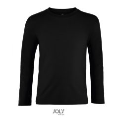   Tricou pentru Copii cu maneca lunga, 42FEB232822, Imperial LSL Kids, Bumbac, Unisex, Negru Deep, 4XL