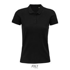 PLANET-WOMEN POLO-170g, Organic cotton, black, XS