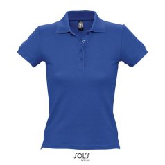 PEOPLE-WOMEN POLO-210g, Cotton, royal blue, TWIN, L