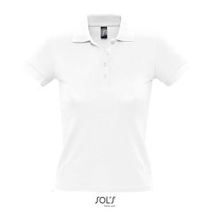 PEOPLE-WOMEN POLO-210g, Cotton, white, TWIN, L