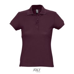 PASSION-WOMEN POLO-170g, Cotton, Burgundy, TWIN, L