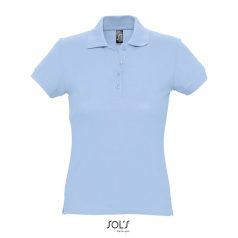 PASSION-WOMEN POLO-170g, Cotton, Safety Pink, TWIN, L