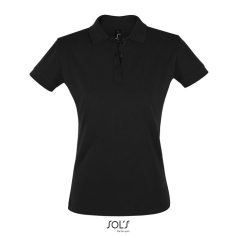 PERFECT-WOMEN POLO-180g, Cotton, black, TWIN, L