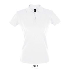 PERFECT-WOMEN POLO-180g, Cotton, white, TWIN, L