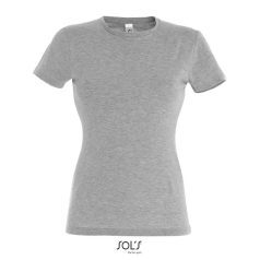 MISS-WOMEN TSHIRT-150g, Cotton, Grey Melange, FEMALE, XXL