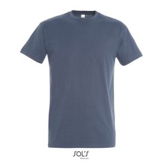   Tricou Barbati, 42FEB234148, Imperial, Bumbac, Masculin, Albastru Denim, 4XL