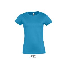 IMPERIAL-WOMEN TSHIRT-190g, Cotton, Aqua, TWIN, M