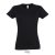 Tricou la baza gatului, Dama, maneca scurta, SOL'S, 2401E11929, Bumbac, Negru deep, 3XL