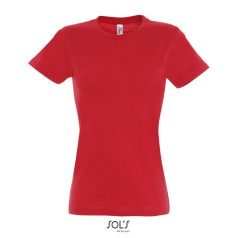   Tricou la baza gatului, Dama, maneca scurta, SOL'S, 2401E11940, Bumbac, Rosu, 3XL