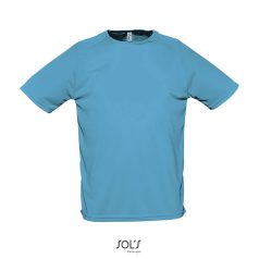   Tricou la baza gatului, Barbati, maneca scurta, SOL'S, 2401E11948, Poliester, Albastru aqua, 3XL