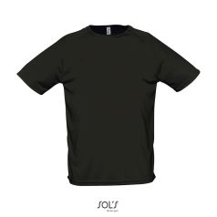 SPORTY-MEN TSHIRT-140g, Polyester, black, MALE, M