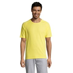   Tricou la baza gatului, Barbati, maneca scurta, SOL'S, 2401E11967, Poliester, Galben lemon, L