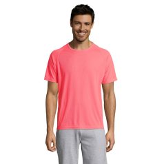   Tricou la baza gatului, Barbati, maneca scurta, SOL'S, 2401E11974, Poliester, Roz coral neon, 3XL