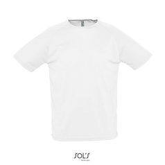 SPORTY-MEN TSHIRT-140g, Polyester, white, MALE, XXS