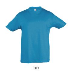 REGENT-KIDS TSHIRT-150g, Cotton, Aqua, MALE, 4XL