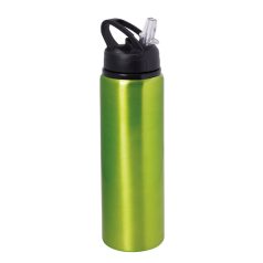   Sticla de apa sport, Everestus, 18SEP3071, 800 ml,  Ø7.5x23.5 cm, Aluminiu, Plastic, Silicon, Verde