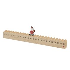   Calendar cu numaratoare inversa pana la Craciun, 2410E25397, Everestus, 25 x 2 x 3 cm, Lemn, Maro