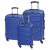 Set 3 trolere de voiaj, Everestus, 42FEB232065, 54x35x20 cm, ABS, Albastru