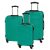 Set 3 trolere de voiaj, Everestus, 42FEB232067, 54x35x20 cm, ABS, Verde