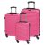 Set 3 trolere de voiaj, Everestus, 42FEB232070, 54x35x20 cm, ABS, Roz