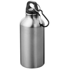 Oregon 400 ml sport bottle with carabiner, Aluminium, Silver