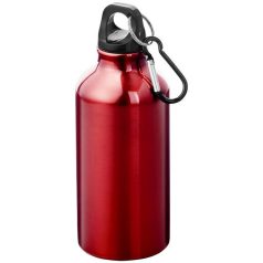 Oregon 400 ml sport bottle with carabiner, Aluminium, Red