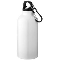 Oregon 400 ml sport bottle with carabiner, Aluminium, White