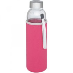   Bidon sport pentru apa, 21MAR1716, 500 ml, 22.1xØ 6.3 cm, Everestus, Sticla, Neopren, Otel, Roz