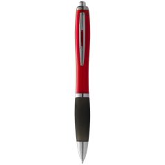   Nash ballpoint pen with coloured barrel and black grip, AS plastic, Red, solid black