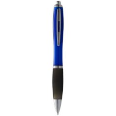   Nash ballpoint pen with coloured barrel and black grip, AS plastic, Blue, solid black