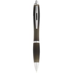   Nash ballpoint pen with coloured barrel and black grip, AS plastic, solid black