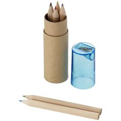 Kram 7-piece coloured pencil set, Cardboard, Blue