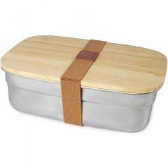   Caserola pentru pranz, Seasons, 22FEB0062, 700 ml, 18x6x12 cm, Bambus, Otel, Natur