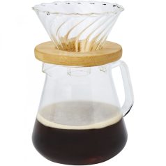   Cafetiera, Seasons, 42FEB232164, 500 ml, 14x11.5x17 cm, Sticla, Bambus, Transparent