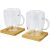 Set 2 cani, Seasons, 42FEB230087, 350 ml, 12x11.2x8.5 cm, Sticla, Bambus, Transparent